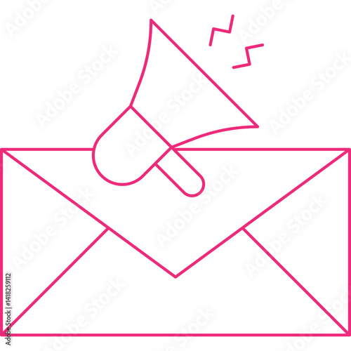 Email Marketing icon single vector illustration