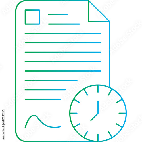 Longterm Contract icon single vector illustration