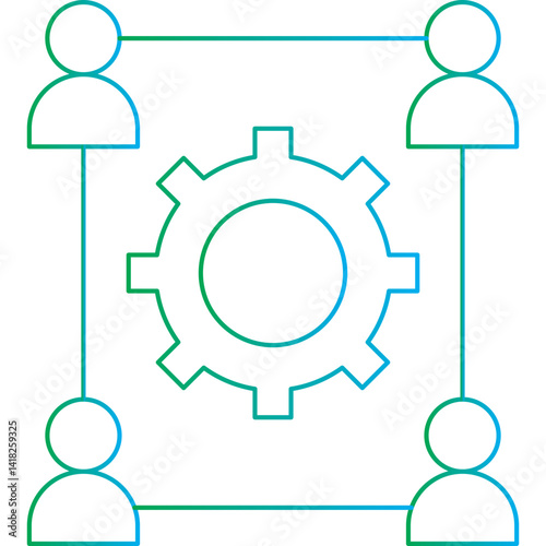 Team Support icon single vector illustration
