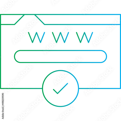 Domain Registration icon single vector illustration
