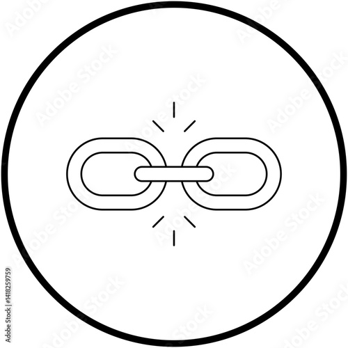 Link Building icon single vector illustration
