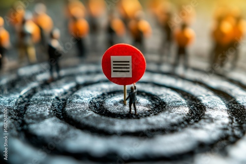 Recruitment target, choosing best candidate to fill in job vacancy, HR Human Resources find perfect talent for interview concept, archer bow hit on bullseye target with chosen candidate resume