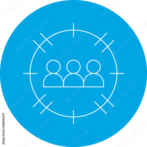 Target Audience icon single vector illustration