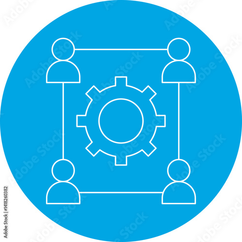 Team Support icon single vector illustration