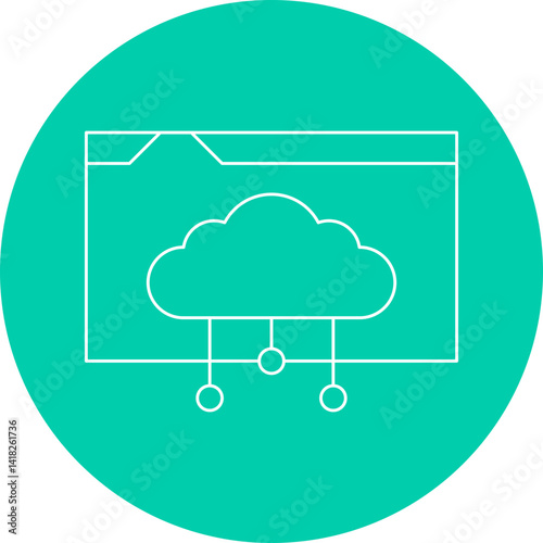 Web Hosting icon single vector illustration