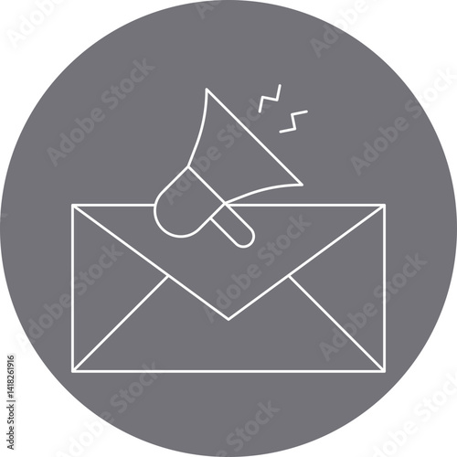 Email Marketing icon single vector illustration