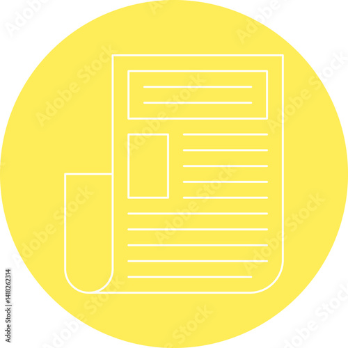 Press Release icon single vector illustration