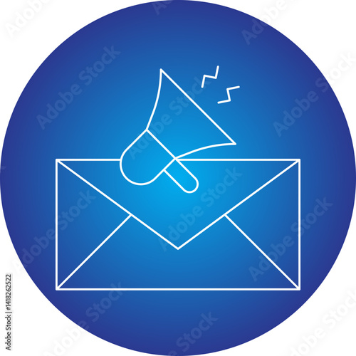 Email Marketing icon single vector illustration
