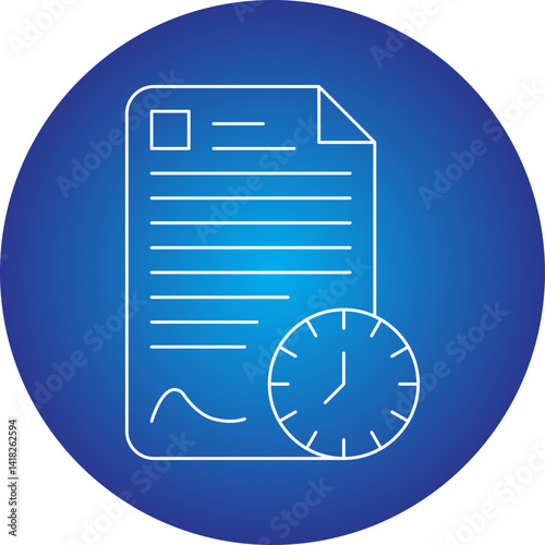 Longterm Contract icon single vector illustration
