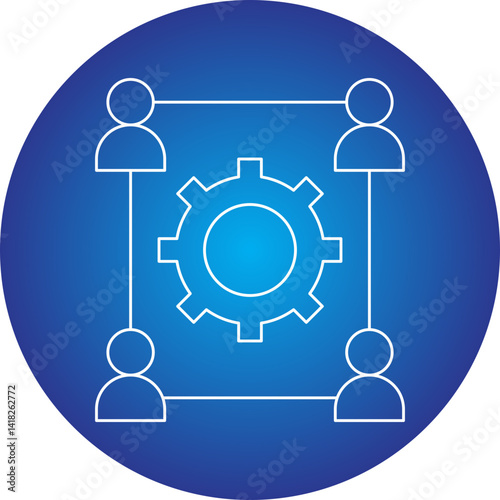 Team Support icon single vector illustration