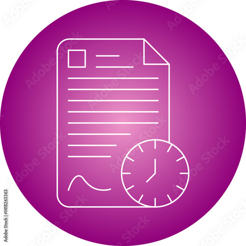 Longterm Contract icon single vector illustration