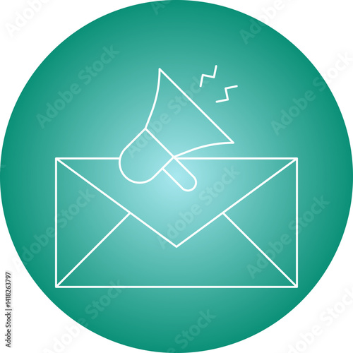 Email Marketing icon single vector illustration