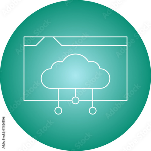Web Hosting icon single vector illustration