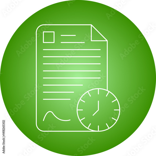 Longterm Contract icon single vector illustration
