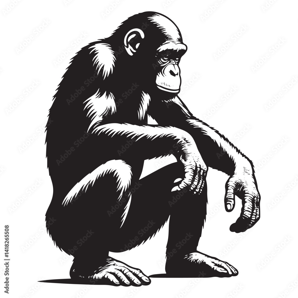 Peaceful Shadows: A Thoughtful Collection of Bonobo Vector Silhouettes Highlighting the Gentle Nature, Social Intelligence, and Distinctive Form of Humanity’s Closest Primate Relative in the Wild Peaceful Shadows: A Thoughtful Collection of Bonobo Vector Silhouettes Highlighting the Gentle Nature, Social Intelligence, and Distinctive Form of Humanity’s Closest Primate Relative in the Wild