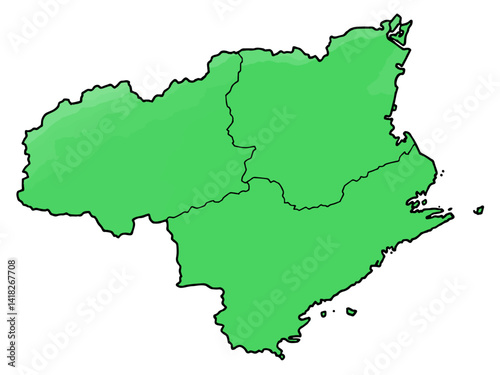 少しゆるい徳島県地図 地域分け 四国 西日本