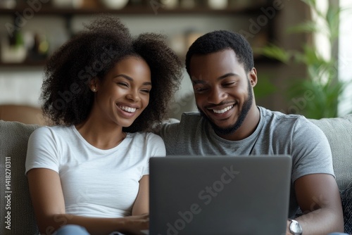 Wallpaper Mural Happy middle aged couple using digital tablet relaxing on couch at home. Smiling mature man and woman holding tab browsing internet on pad device sitting on sofa in living room. Authentic candid Torontodigital.ca
