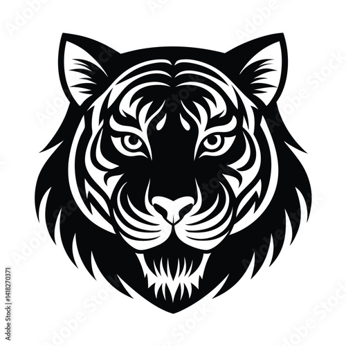 Wallpaper Mural tiger head vector Torontodigital.ca