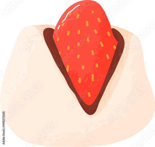 Strawberry Mochi Ichigo daifuku Japanese dessert rice cake from glutinous rice filled red bean paste