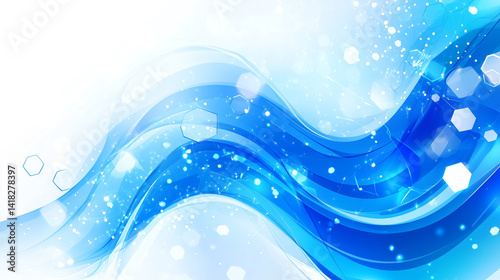 abstract blue wave background