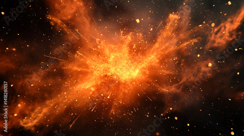 explosion of fire
