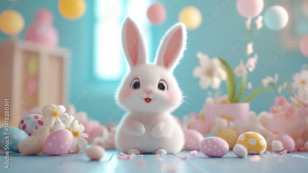 Fototapeta premium Soft pastel Easter vibe