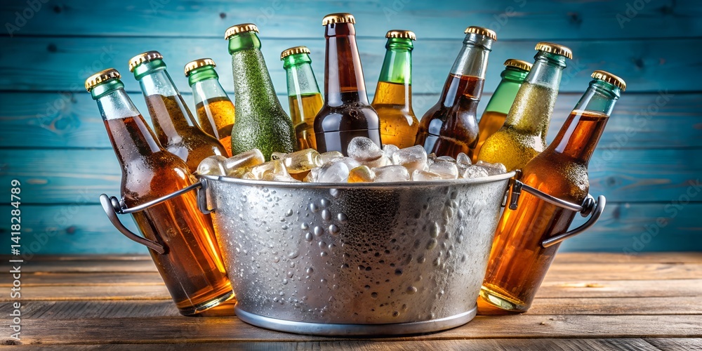 Naklejka premium Bucket of Beers