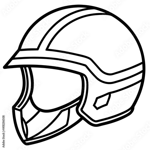 Safety Gear Illustration: A graphic illustration of a sleek and robust helmet, symbolizing safety and protection for adventurous pursuits.