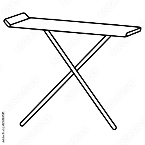 Ironing Board: A clean, modern illustration of an ironing board. The design embodies functionality and minimalism, ideal for a variety of uses.