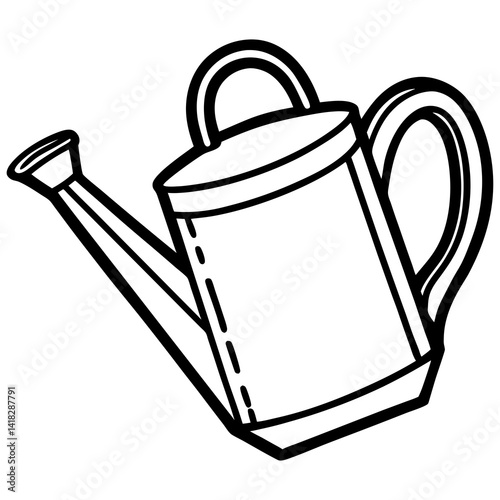 Watering Can Icon: A simple and clean illustration of a watering can, perfect for gardening and horticultural themes.
