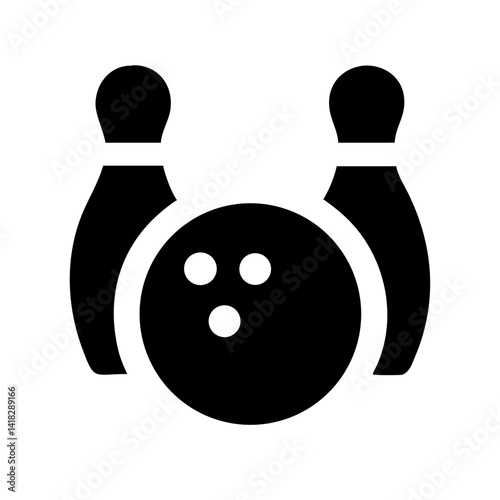 Icon of a bowling ball and pins representing the sport