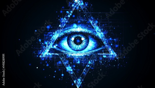 Illuminati eye symbol, digitally enhanced.