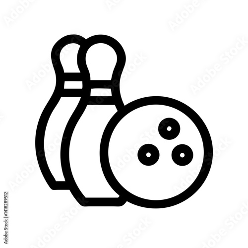 Icon of a bowling ball and pins representing the sport