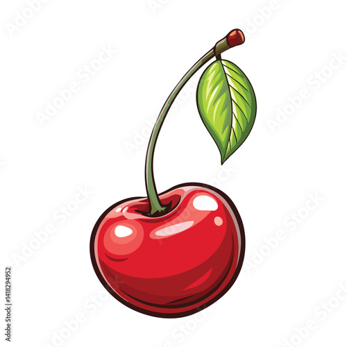 Vibrant cherry illustration