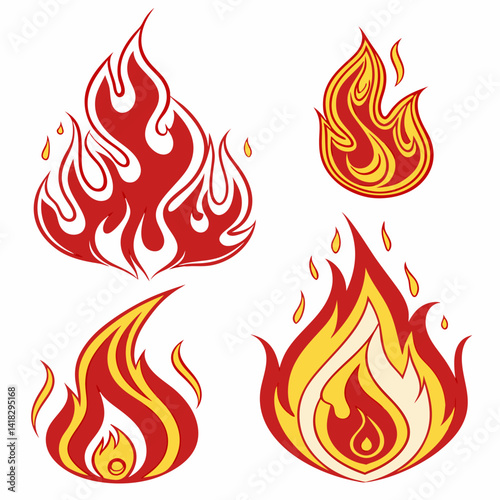 Fiery Flames Emoji Pack for High-Impact Visual Projects