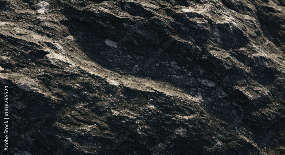 Dark rough rock surface with light streaks texture abstract background. Dark rough rock surface with light streaks texture abstract background.