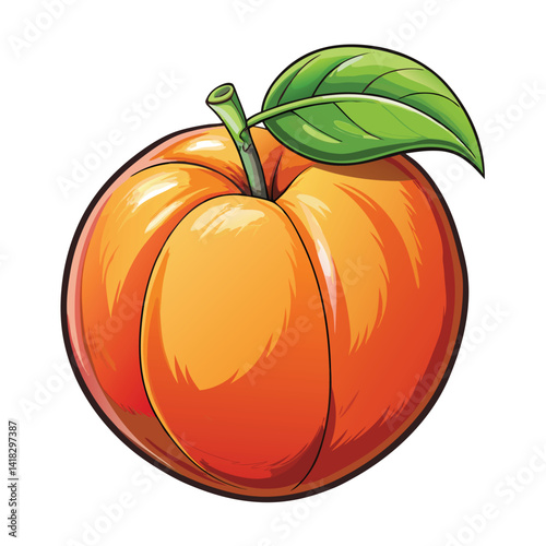 Vibrant Peach Illustration