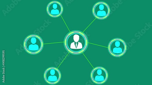 Global Network system, communication of people. social network concept, Business team communication network .Animation of network connections. futuristic digital network technology concept animation.
