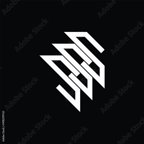 triple S letter monogram icon vector illustration template design