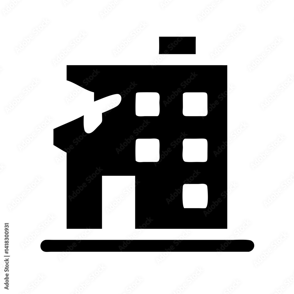 Icon of a damaged building to signify destruction or disrepairIcon of a damaged building to signify destruction or disrepair Icon of a damaged building to signify destruction or disrepairIcon of a damaged building to signify destruction or disrepair