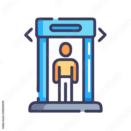 Full body scanner icon for security or medical