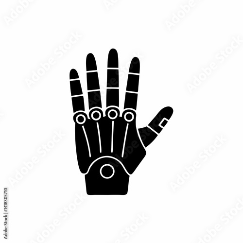 creative details Bionic hand icon Vector Illustration  