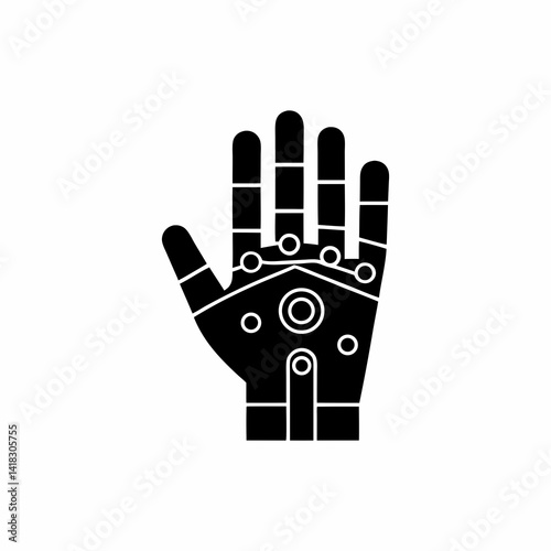 creative details Bionic hand icon Vector Illustration  