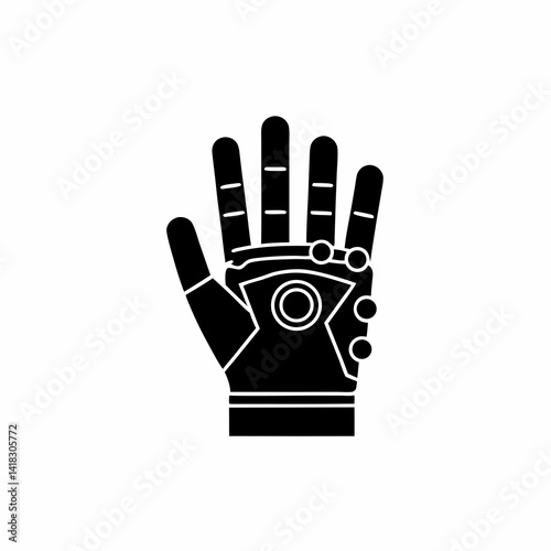 creative details Bionic hand icon Vector Illustration  