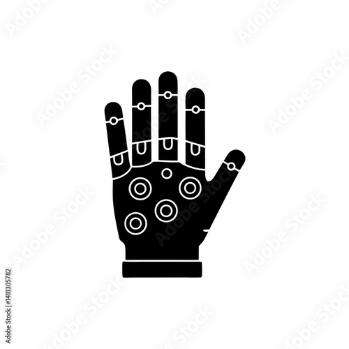 creative details Bionic hand icon Vector Illustration  