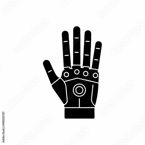 creative details Bionic hand icon Vector Illustration  
