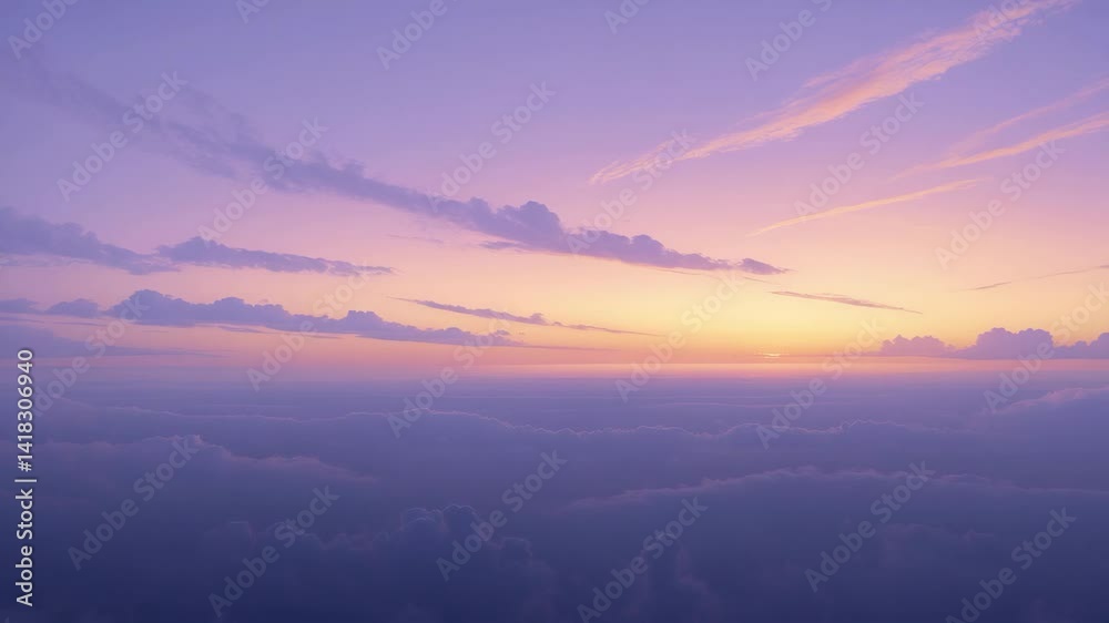 Evening sky with light hues Evening sky with light hues