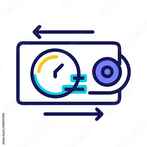 Timer Setting, Time Management, Speed Control Vector Illustration