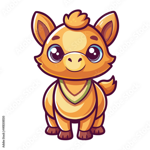 Cute cartoon llama