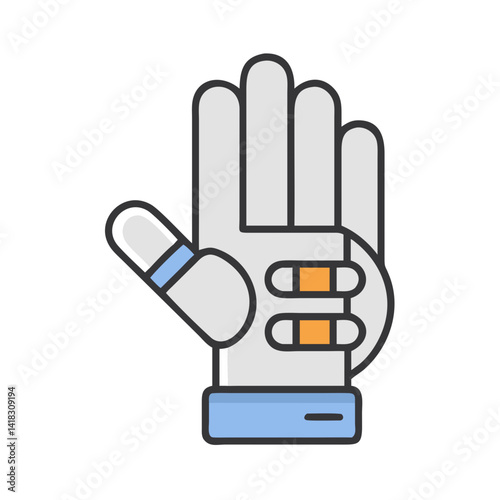 Robotic Hand Icon, Future Technology and Smart Design